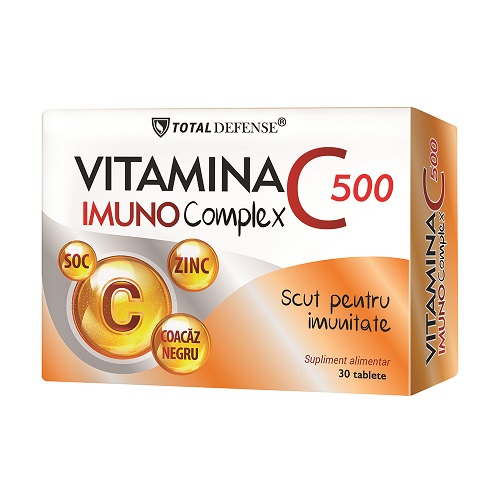 Vitamina C 500 Imuno Complex, 30 tablete, Cosmopharm